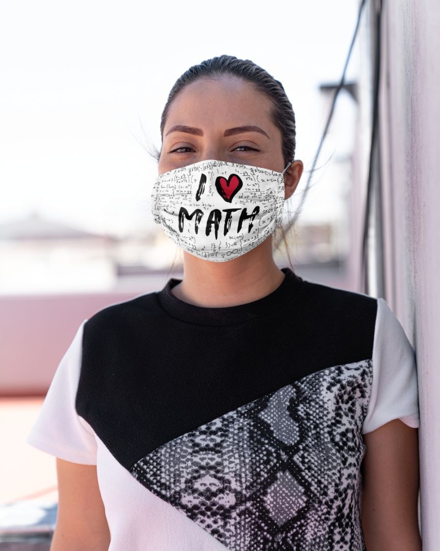 I love Math face mask 1