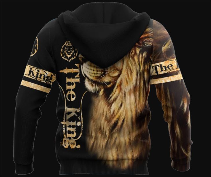 King Lion all over printed 3D hoodie back