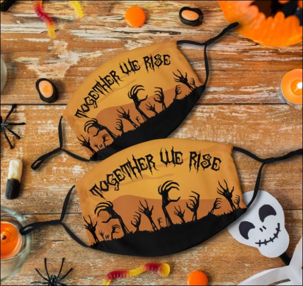 Halloween together we rise face mask