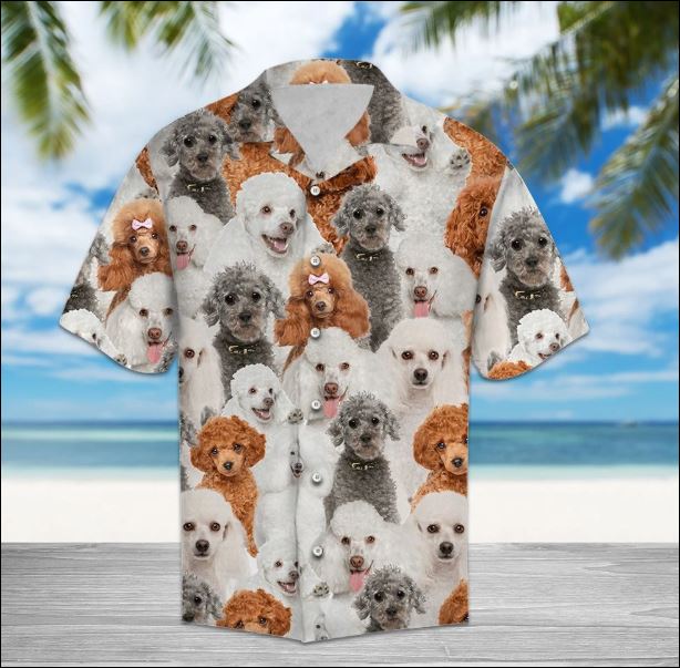 Poodle hawaiian shirt