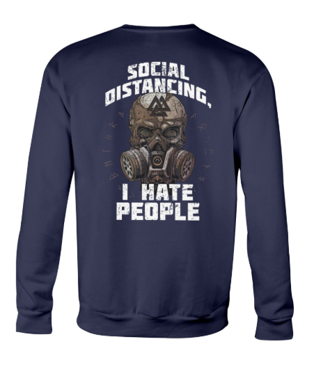 Viking Social distancing I hate people women's shirt