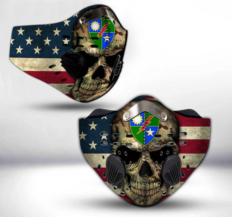 75th ranger regiment skull american flag anti pollution face mask