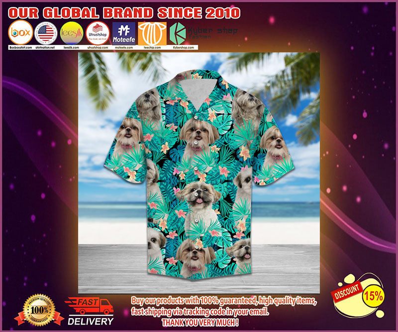 Shih Tzu hawaiian shirt