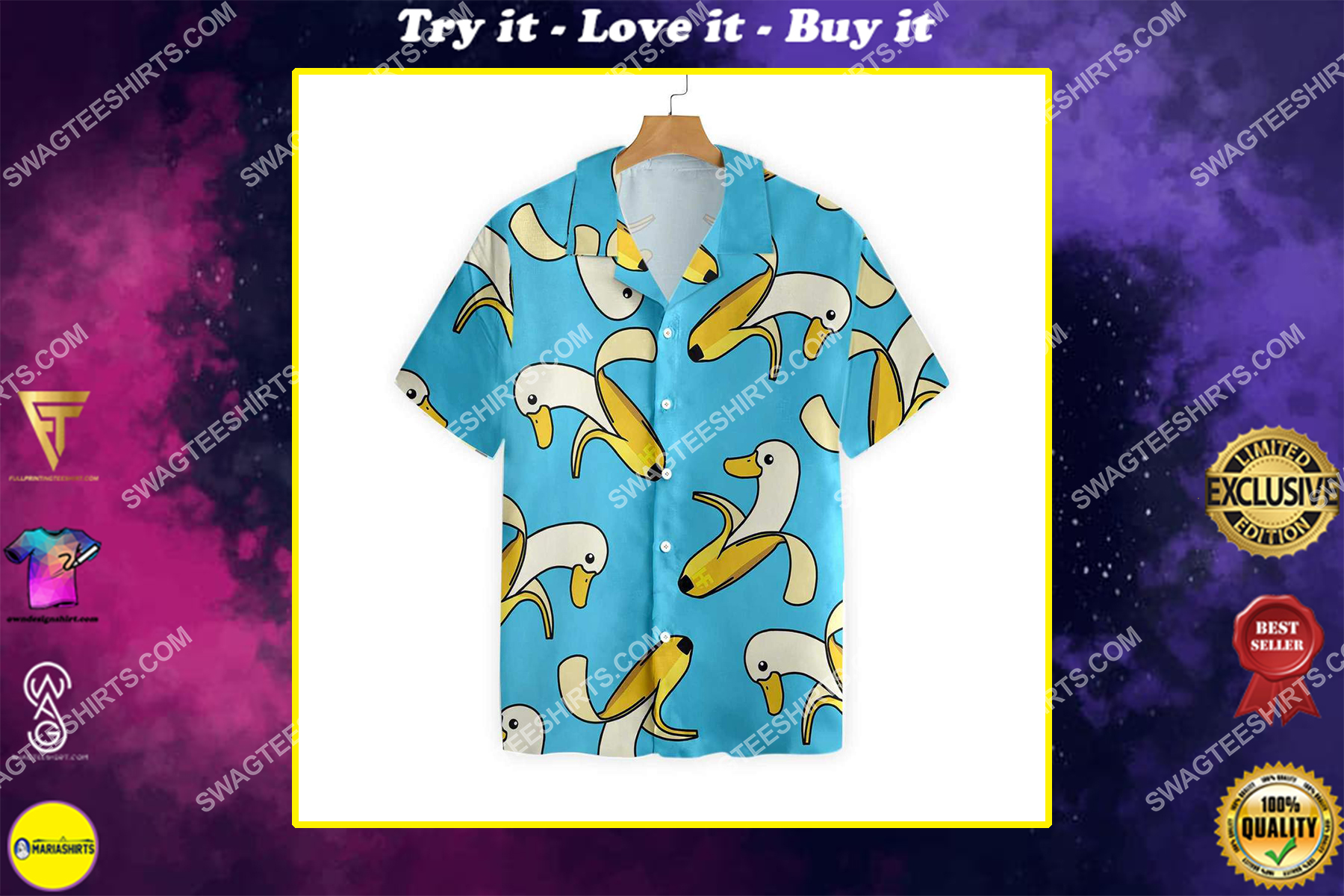 [special edition] Banana duck dick summer vibe all over print hawaiian shirt – Maria