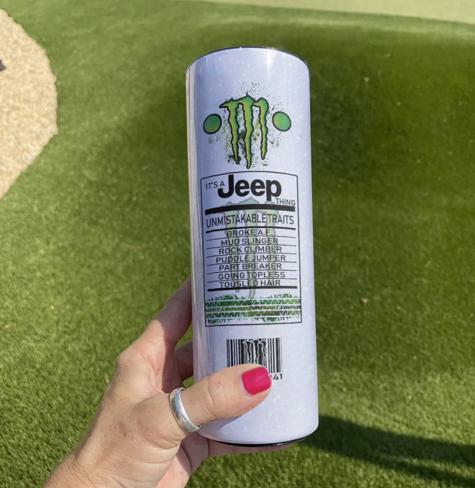 Jeep Monster skinny tumbler - dnstyles