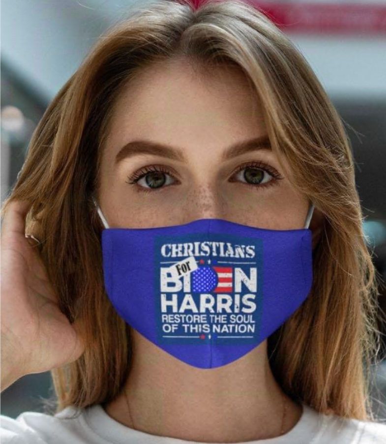 Christians for Biden Harris restore the soul of this nation face mask