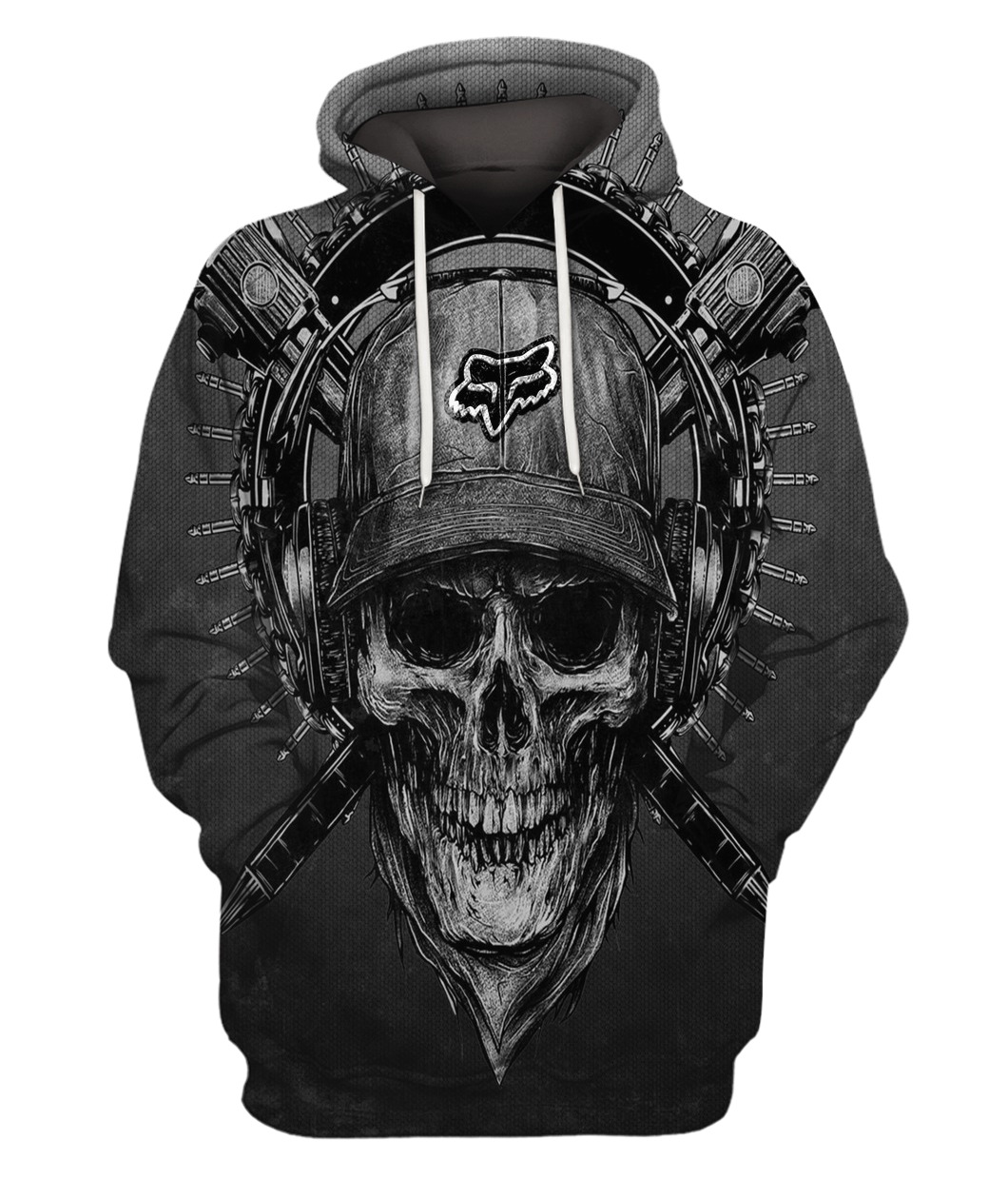 Terror noise division fox racing all over print hoodie 1