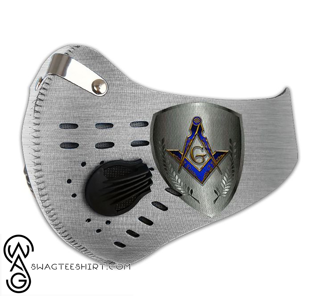 Freemason pride filter activated carbon face mask