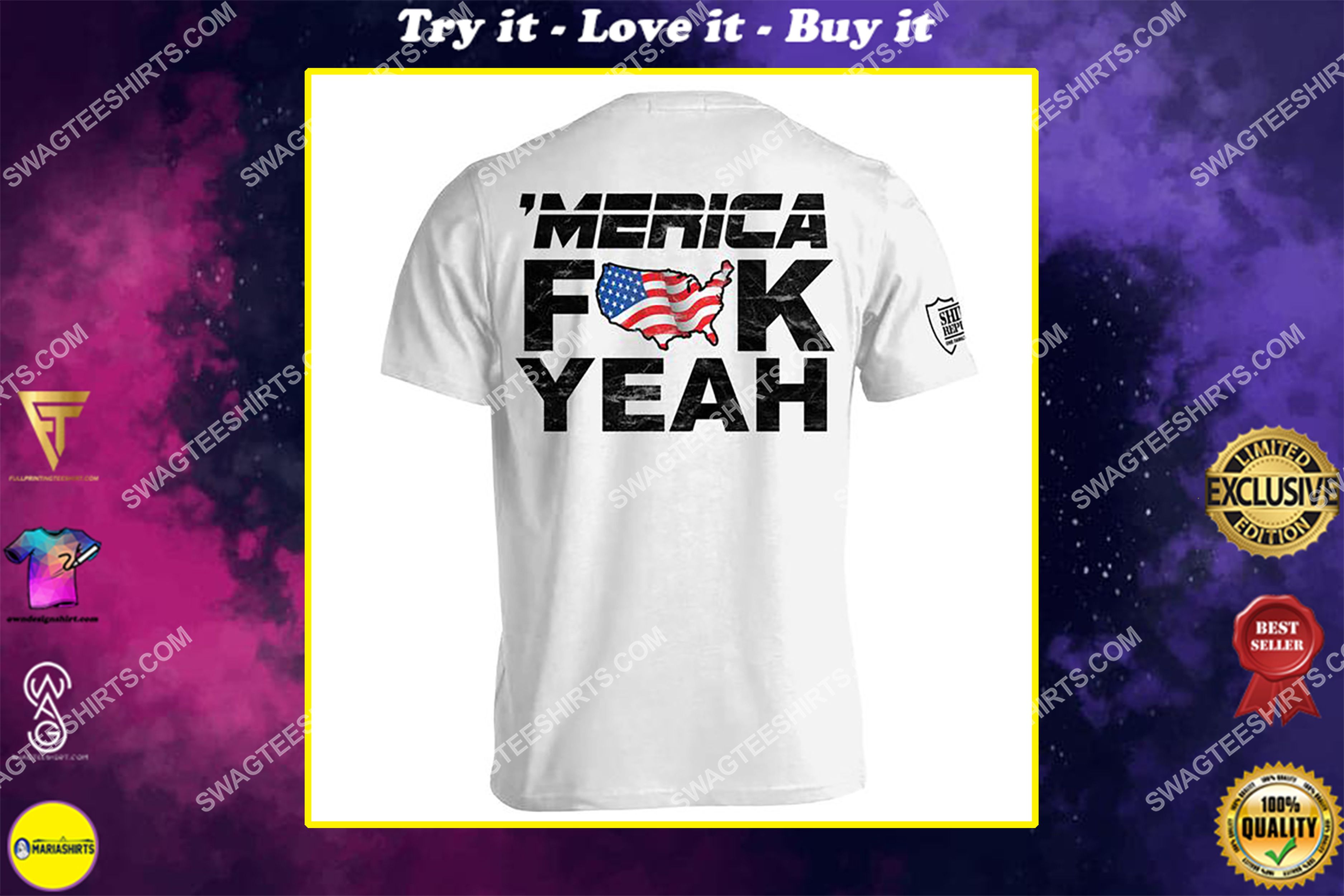 [special edition] american flag merica fuck yeah political full print shirt – maria