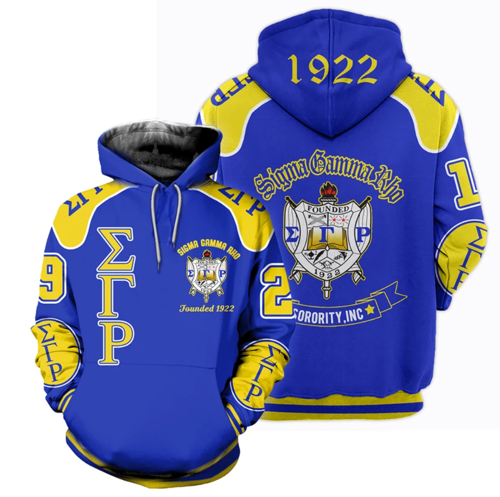Sigma Gamma Rho all over printed 3D hoodie