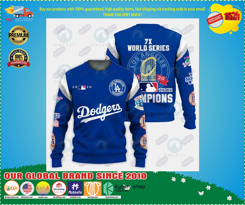 LA Dodgers world series champion 3d hoodie and sweatshirt