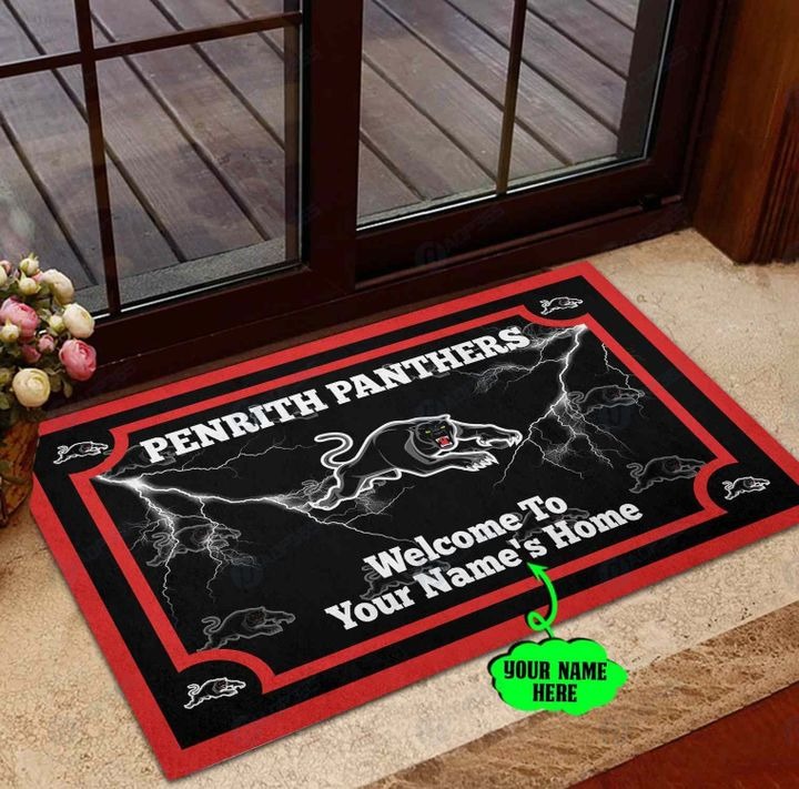 Penrith Panthers Personalized welcome to home Doormat