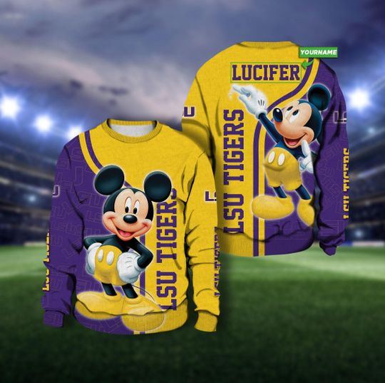 Mickey Mouse lsu tigers 3d all over print hoodie2