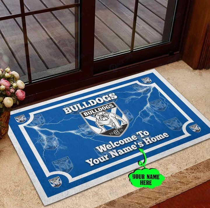 Canterbury Bankstown Bulldogs welcome to home Personalized Doormat