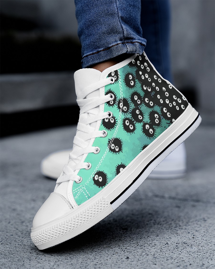 Susuwatari soot sprites high top shoes Picture 2
