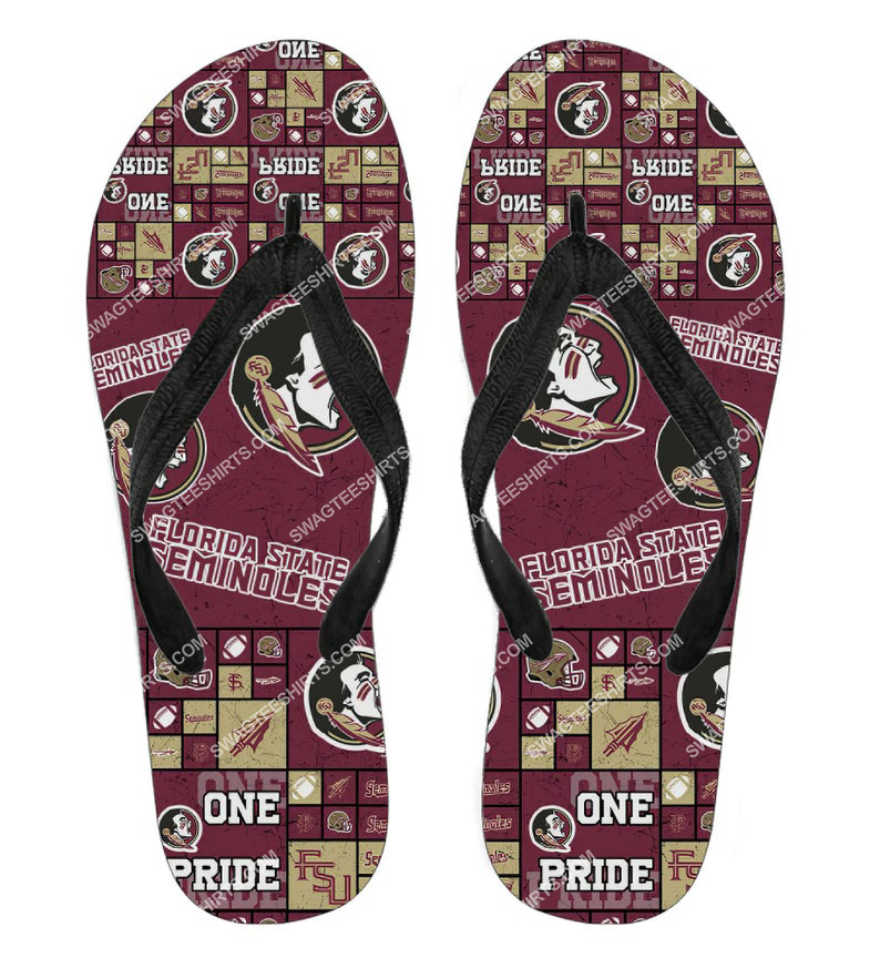 [special edition] florida state seminoles all over print flip flops – maria