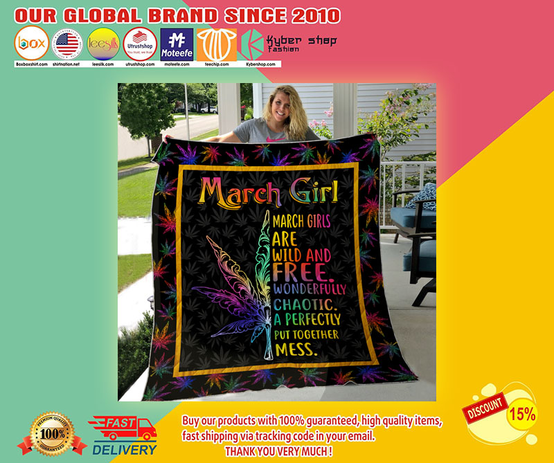 Weed March girl are wild and free wonderfully chaotic quilt1