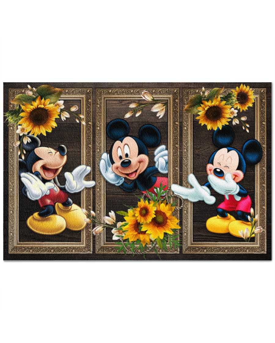 Mickey sunflower doormat