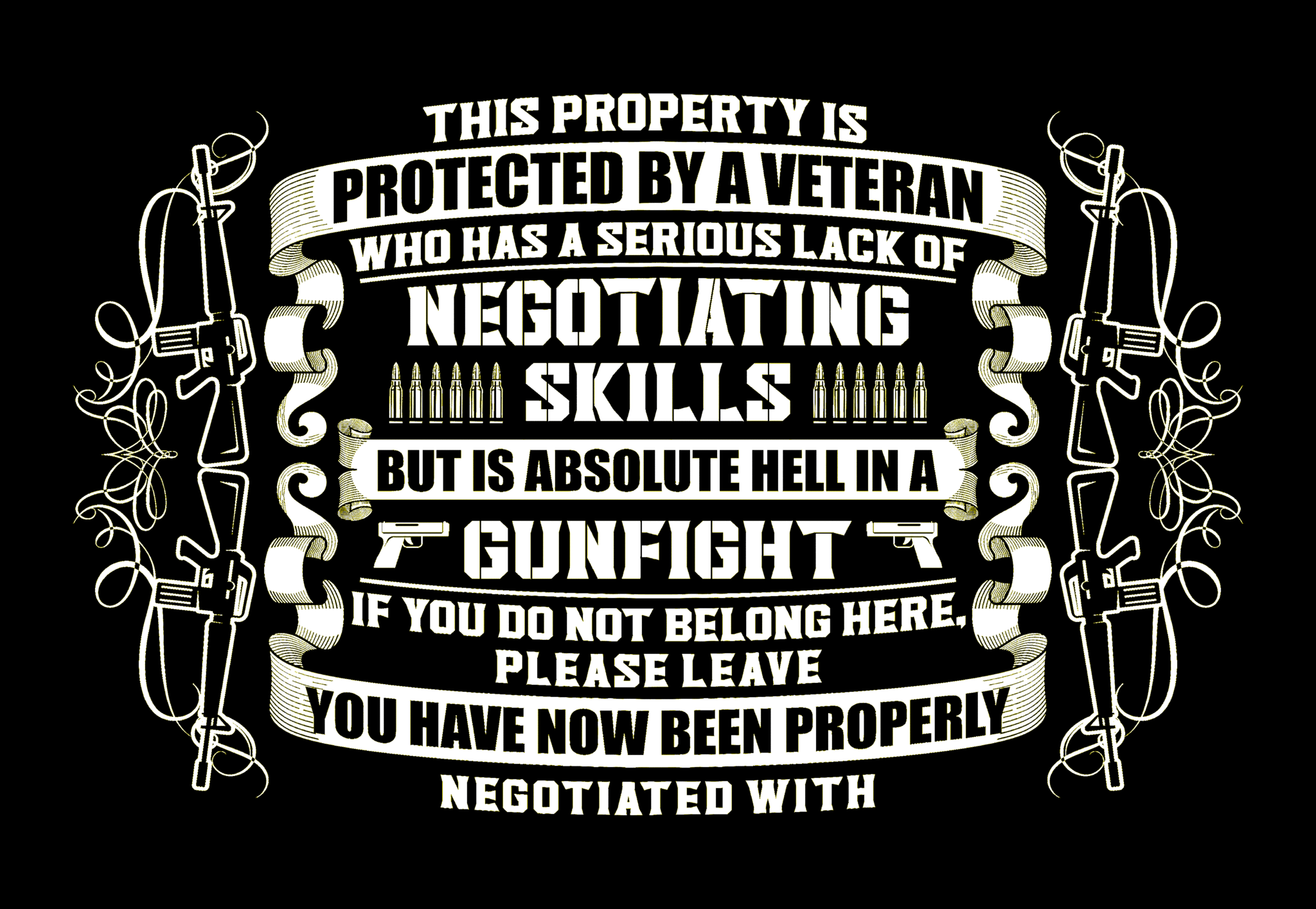 tHÍ Property Is Protected By A Veteran Who Has A Serious Lack Of Negotiating Skills Doormat2