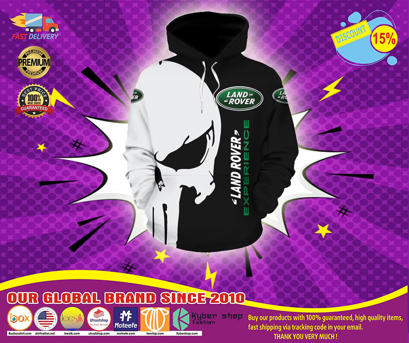Punisher skull Land rover experience 3d hoodie1