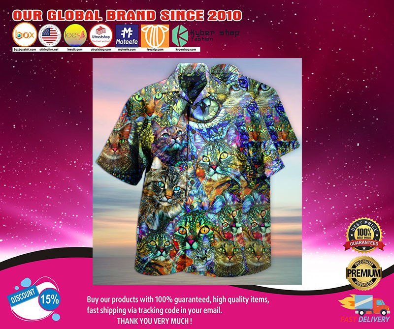 Kaleidoscope Cat Hawaiian shirt1