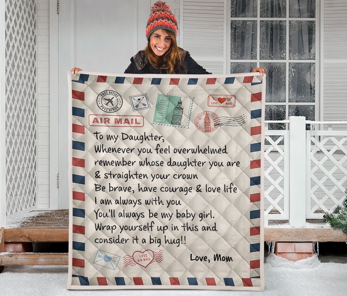 Air mail to my daughter whenever you feel overwhelmed quilt 2