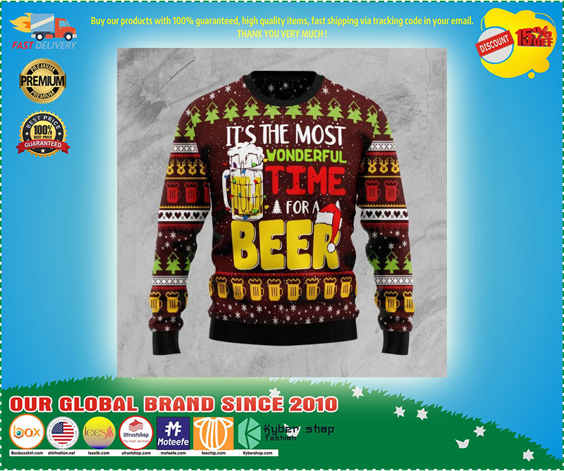 Time for beer ugly christmas sweater 2