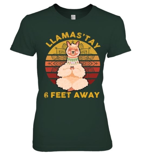 Quarantine Namaste Llamastay 6 feet away