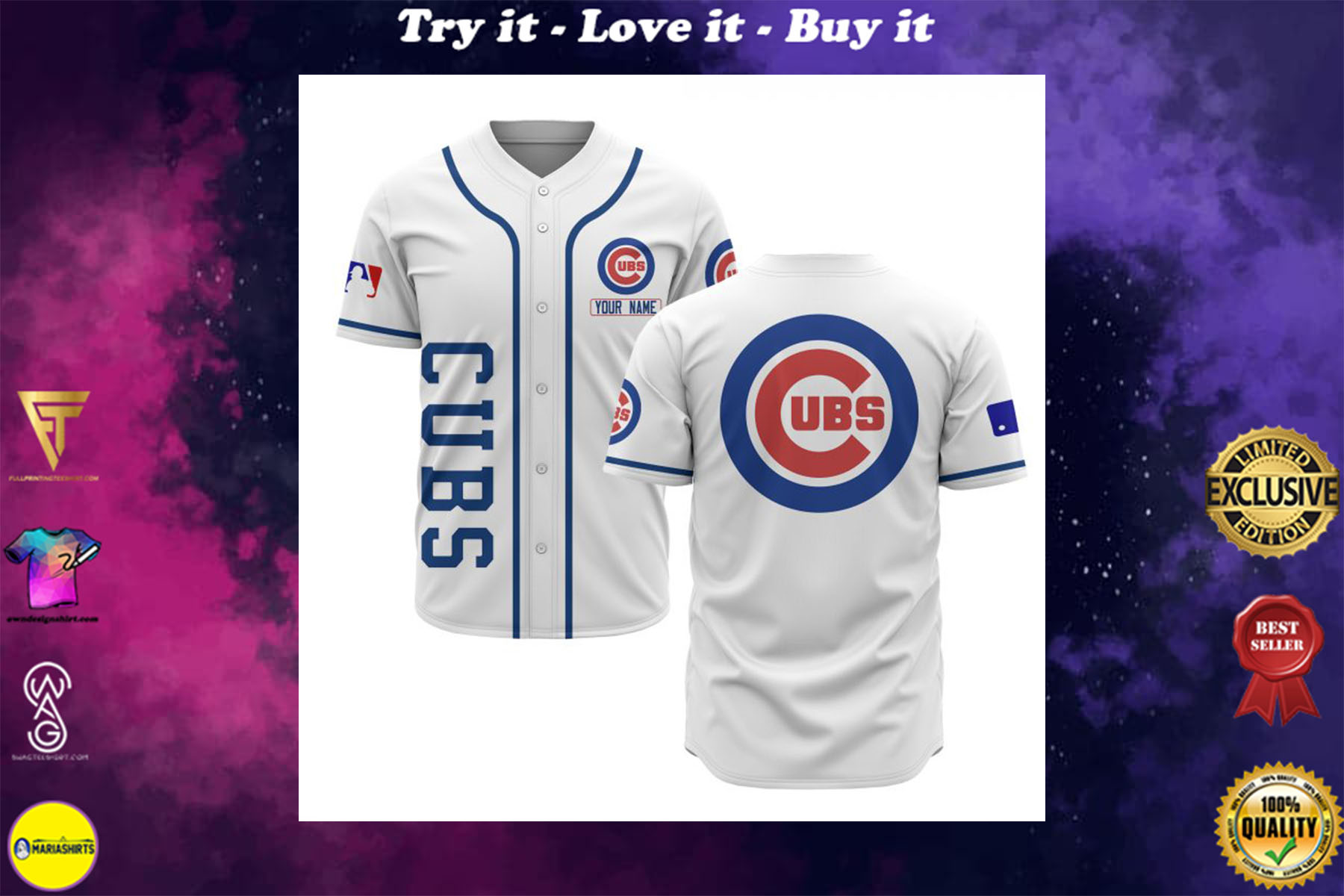 [special edition] custom name chicago cubs baseball shirt – maria