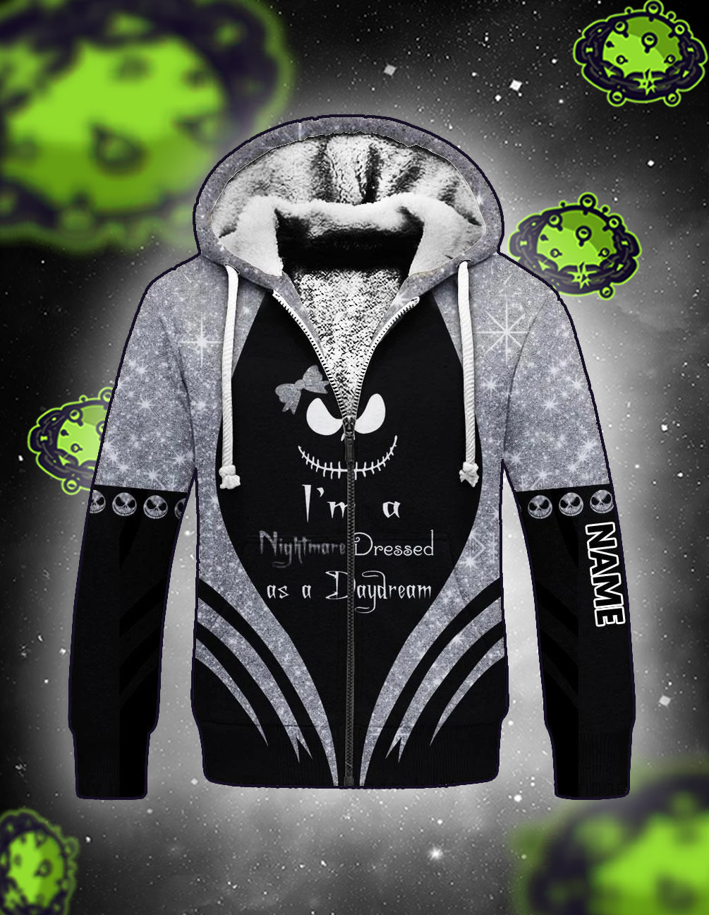 Personalized I'm a nightmare dressed as a daydream 3D fleece hoodie