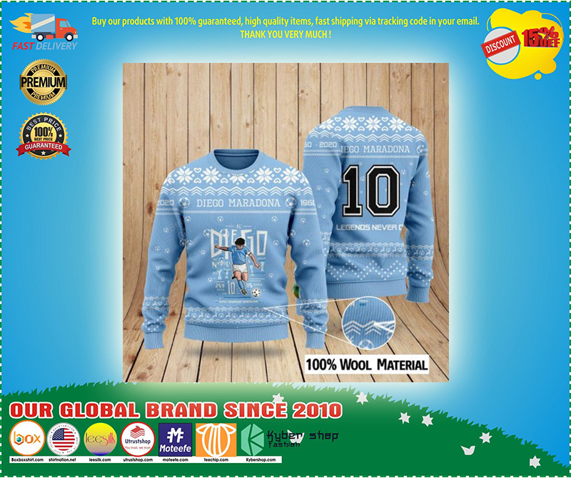 Diego Maradona christmas ugly christmas sweater 2