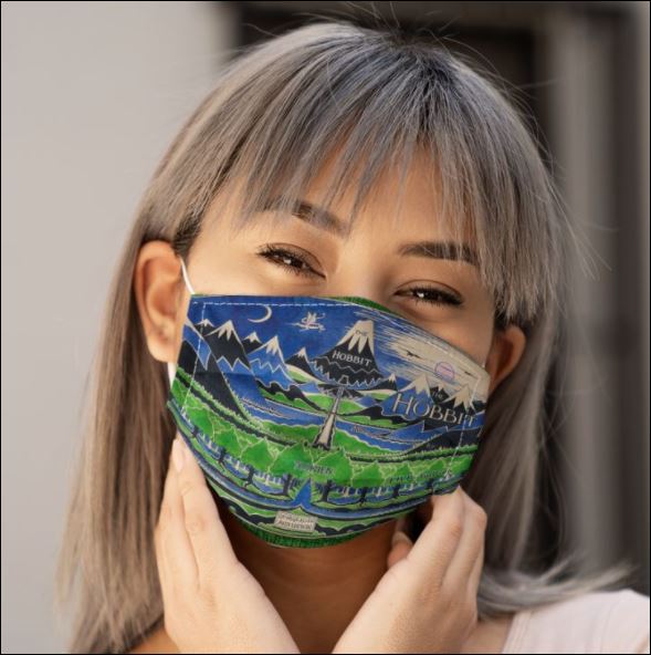 Hobbit book cover face mask