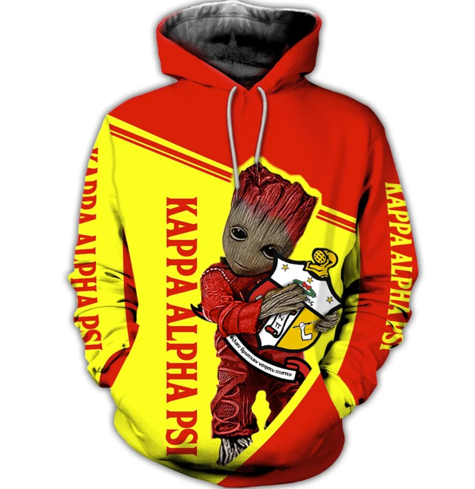 Groot hug Kappa Alpha Psi all over printed 3D hoodie - dnstyles