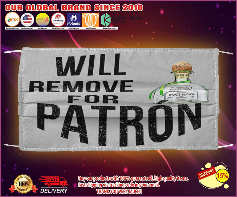 Will remove for patrón face mask 1