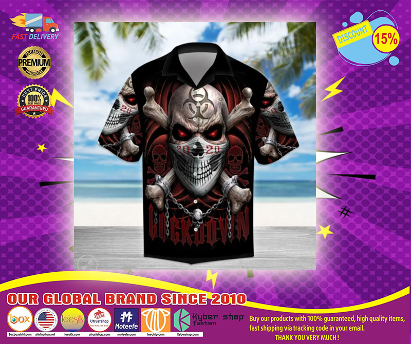 Lockdown Skull Hawaiian Shirt1