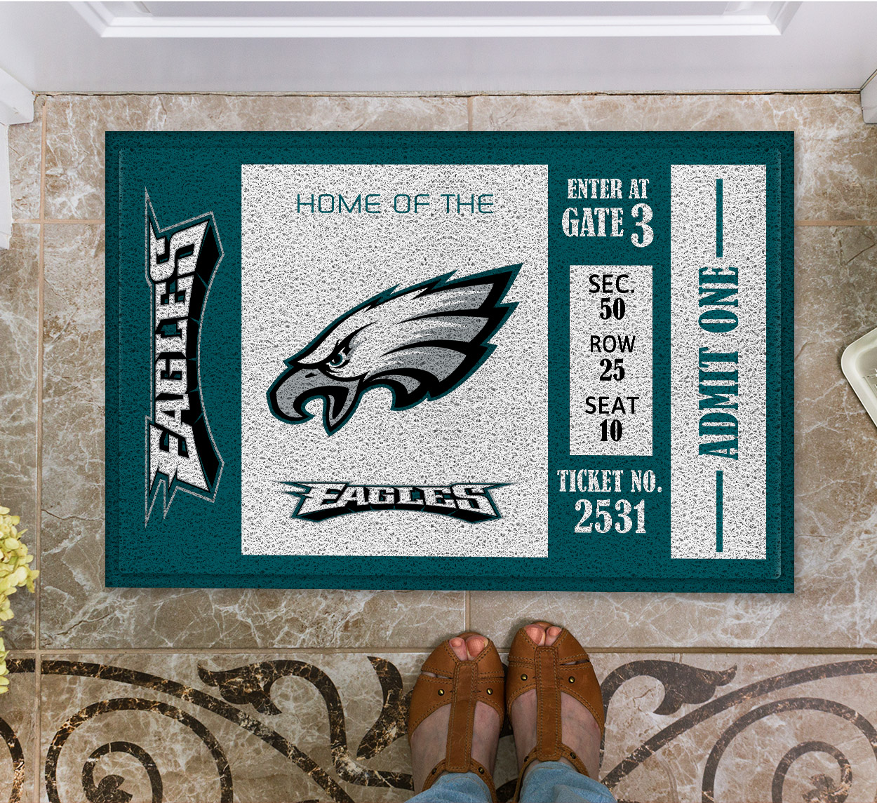 NFL Philadelphia Eagles Team Ticket Runner Doormat