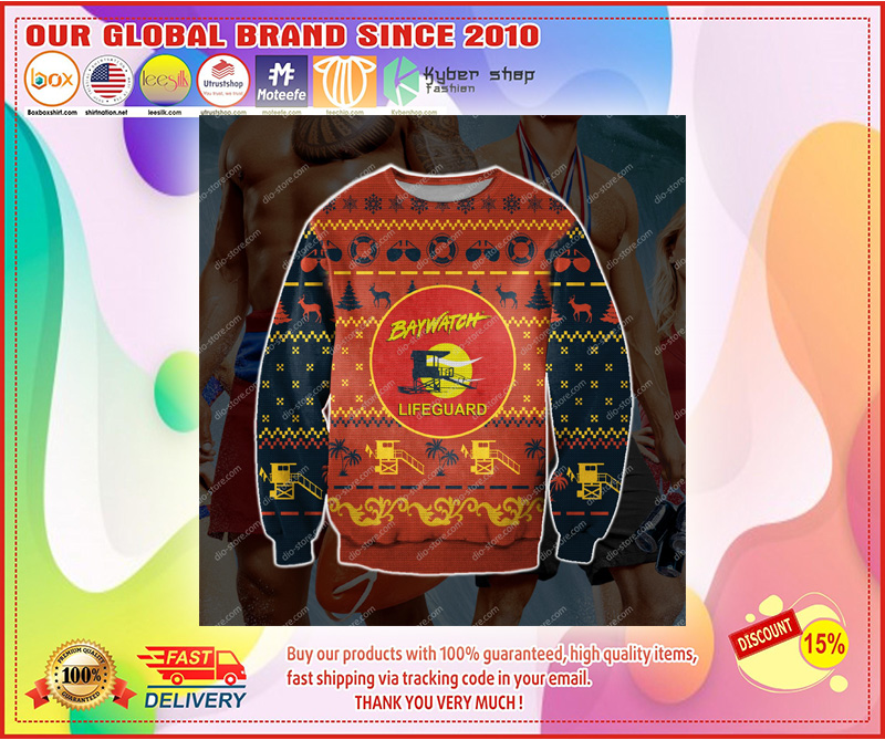 BAYWATCH LIFEGUARD UGLY CHRISTMAS SWEATER 3