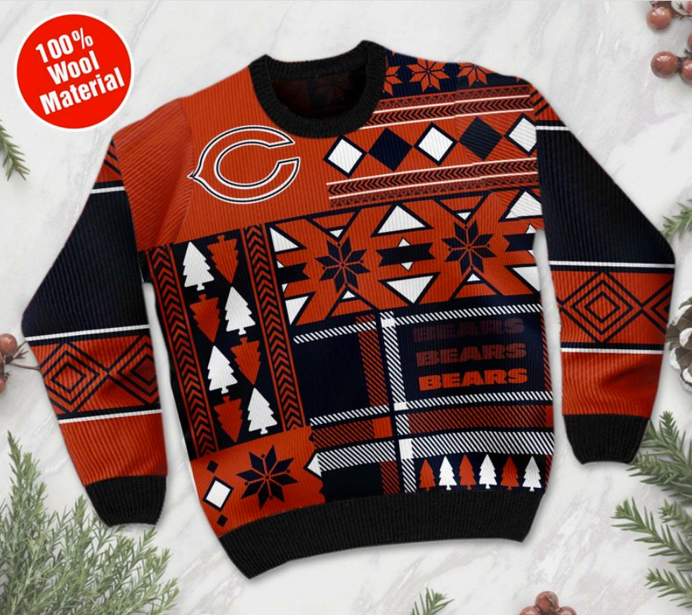 Personalized Chicago Bears ugly sweater 1