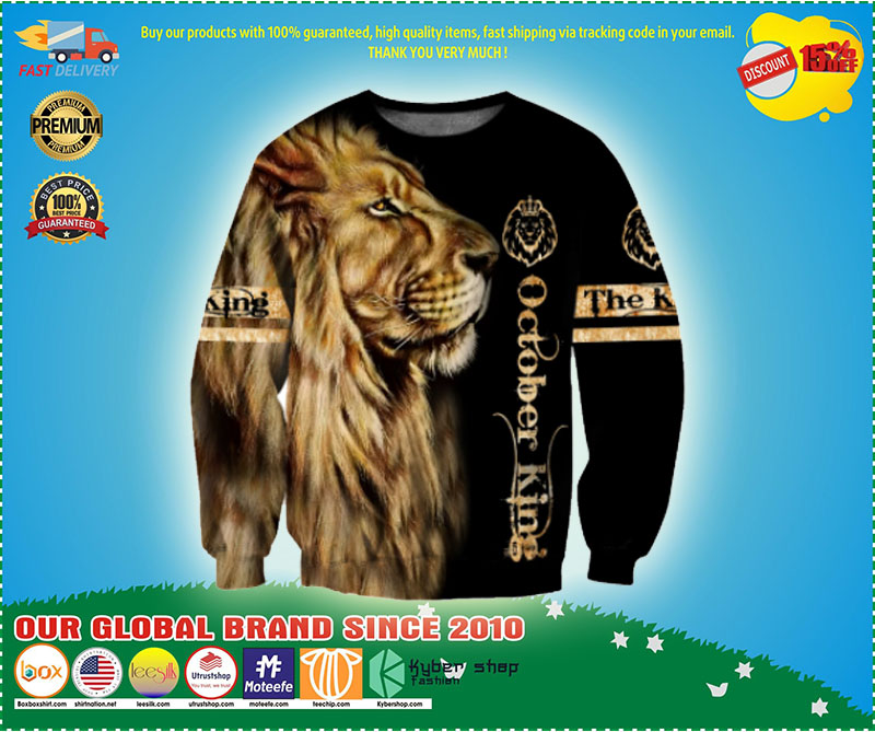 Lion King October King All Over Printed 3D hoodie and sweasthirt