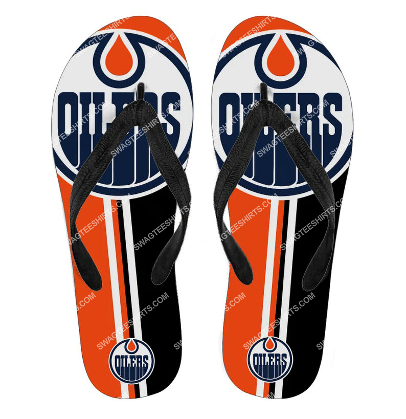 [special edition] the edmonton oilers nhl full printing flip flops – maria