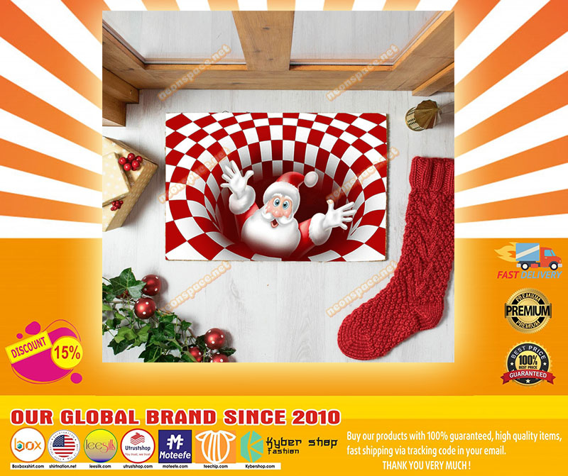 Christmas santa Clause 3D Illusion Doormat4