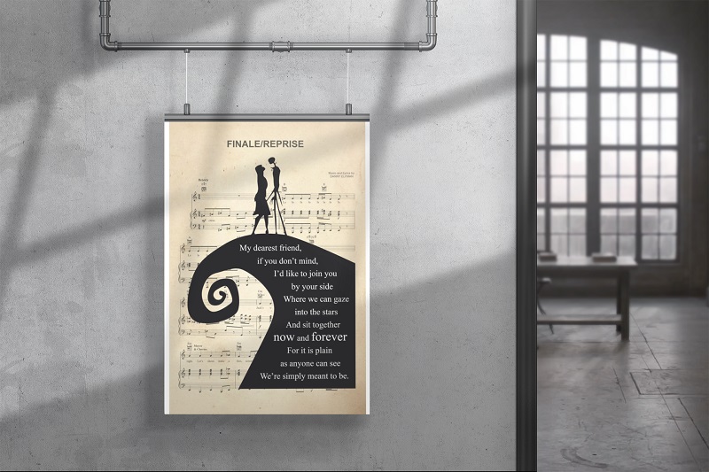 Jack Skellington and Sally finalereprise my dearest friend poster – pdn