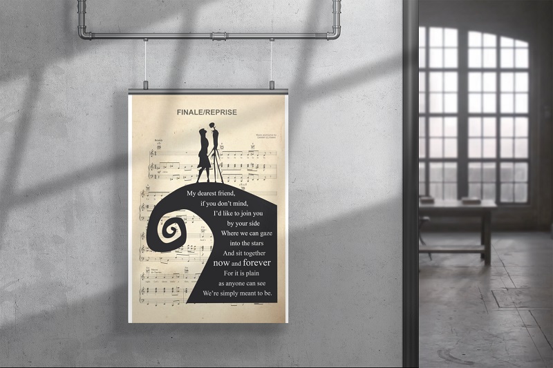 Jack Skellington and Sally finalereprise my dearest friend poster