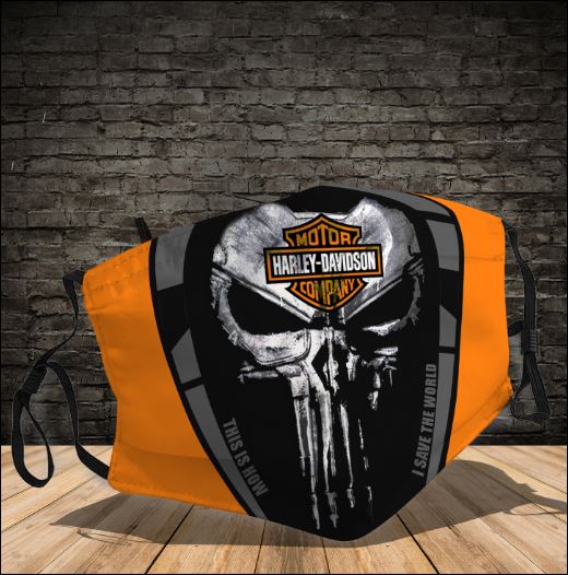 Skull Motor Harley-Davison this how i save the world face mask – dnstyles
