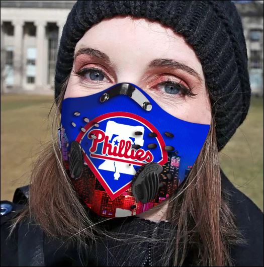 Philadelphia Phillies filter activated carbon face mask