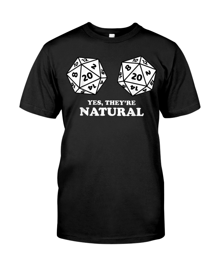 Tml Yes Theyre Natural Nerdy D20 Dice Boobs Retro Shirt Hoodie Tank Top 