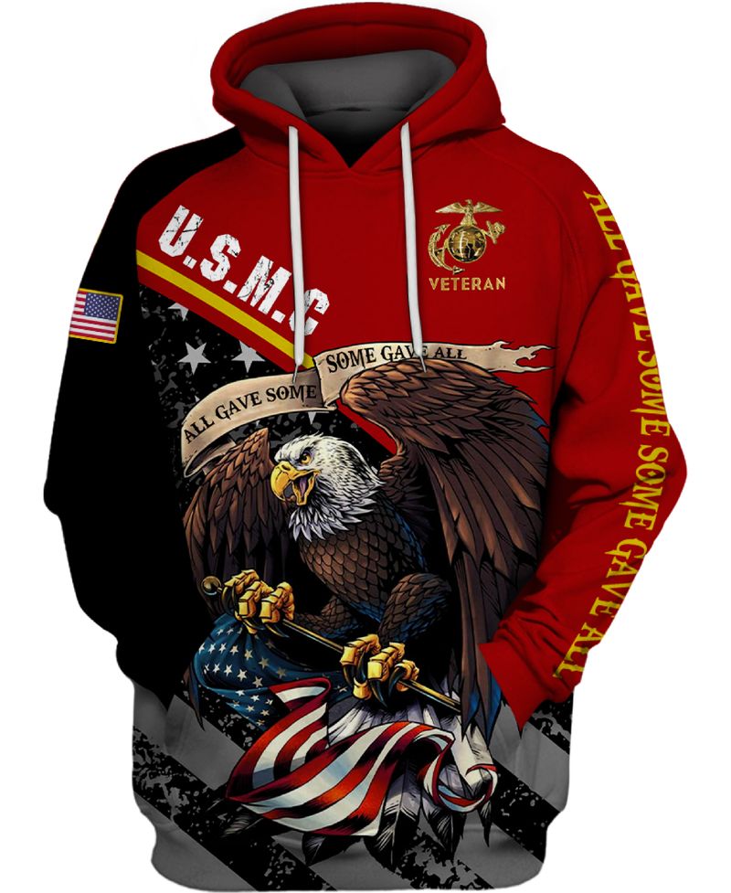 USMC Veteran All Gave Some Some Gave All Eagle 3d hoodie, shirt and sweatshirt