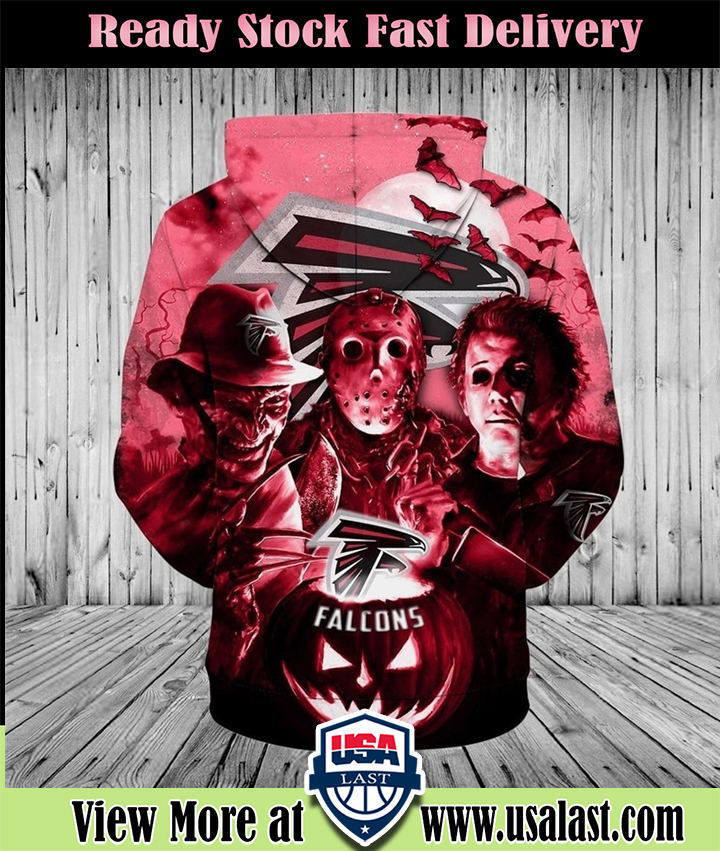 Atlanta Falcons Halloween Horror Night 3D Pullover Hoodie 1