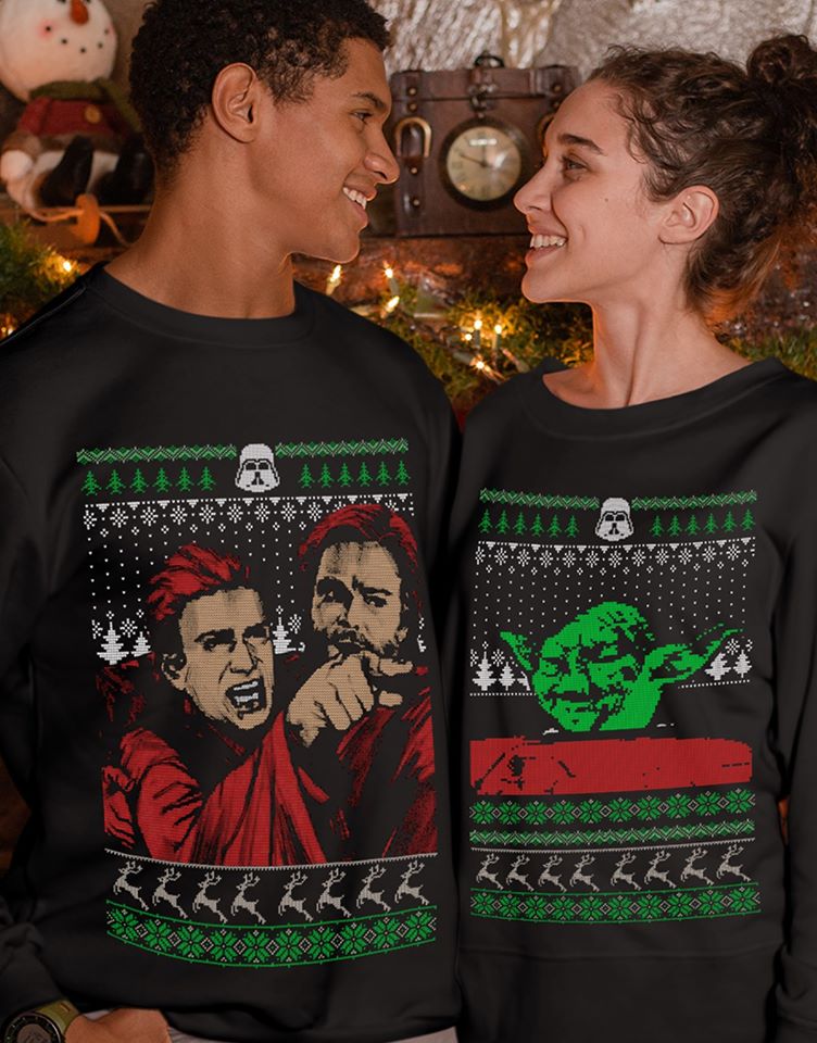 Star Wars Yelling At A Yoda Christmas shirt banner