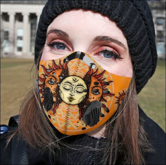Hippie sun filter activated carbon Pm 2.5 Fm face mask